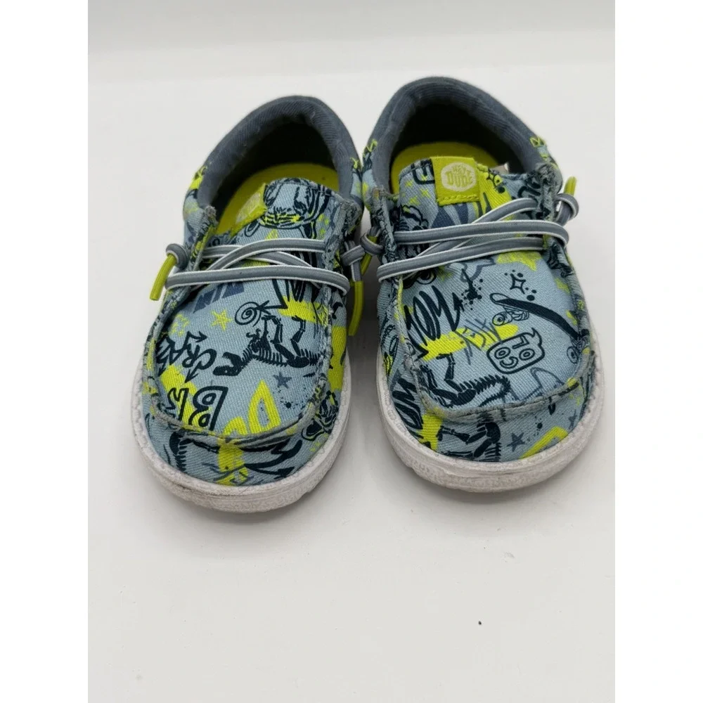 Hey Dude Wally Toddler Funk Graffiti Mix Shoes Sneakers Loafers Slip On Size C8